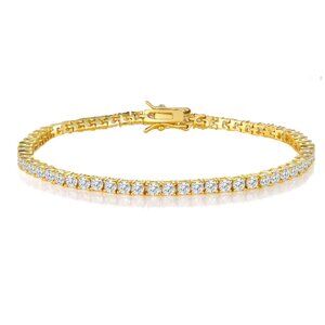 Classic 3mm Diamondette 18K Gold Plated Tennis Bracelet